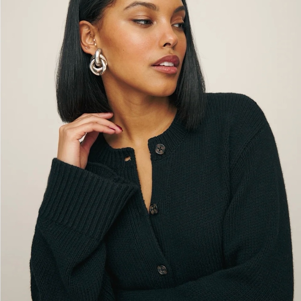 Reformation Franco Split Hem Cardigan - Picture 6 of 8